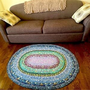 Handmade Oval Jelly Roll Rug